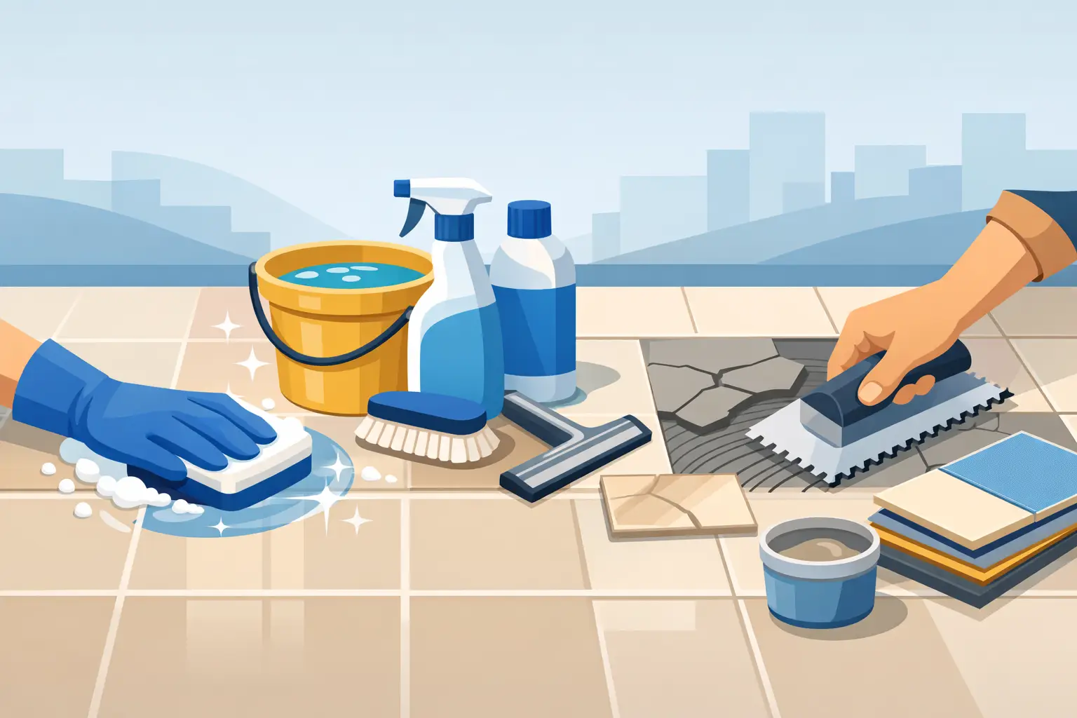 Floor Tile Cleaning and Repair Done Right