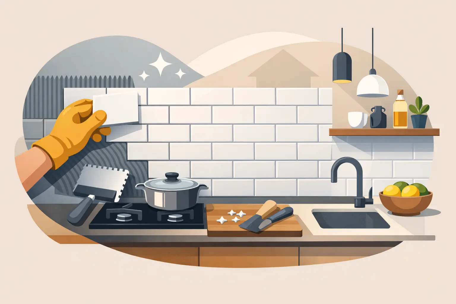 Kitchen splashback tiling done right