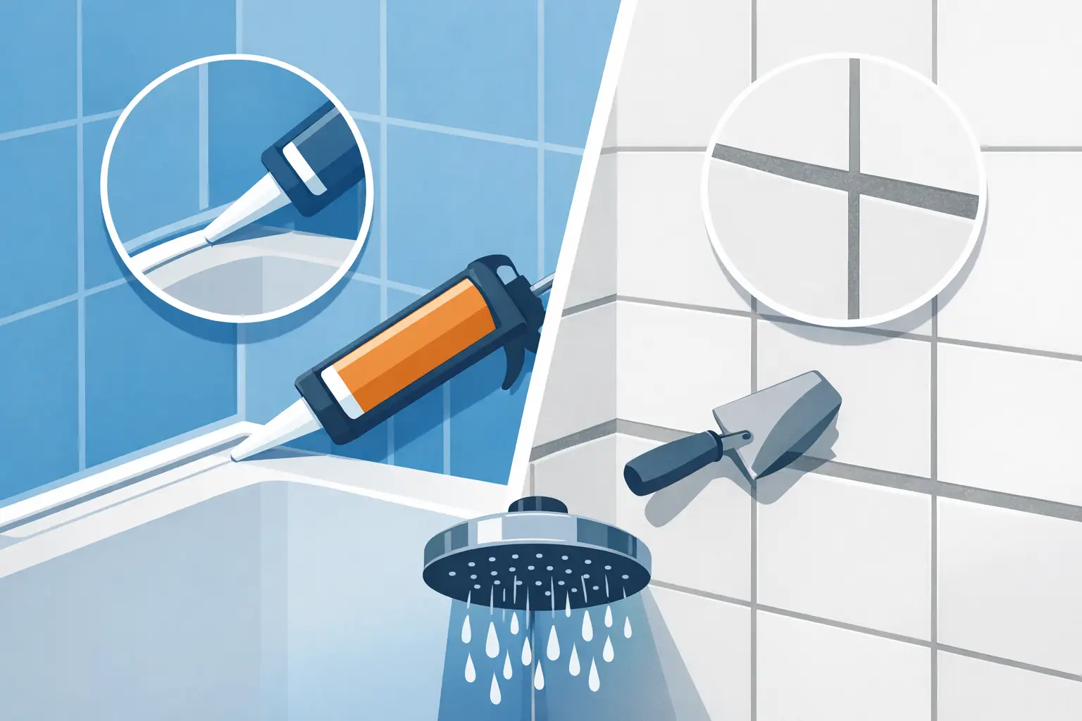 Shower Silicone vs Grout: Which Goes Where?