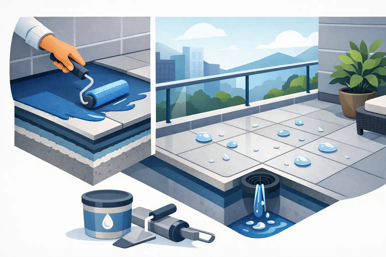 Balcony Tile Waterproofing Repair That Lasts
