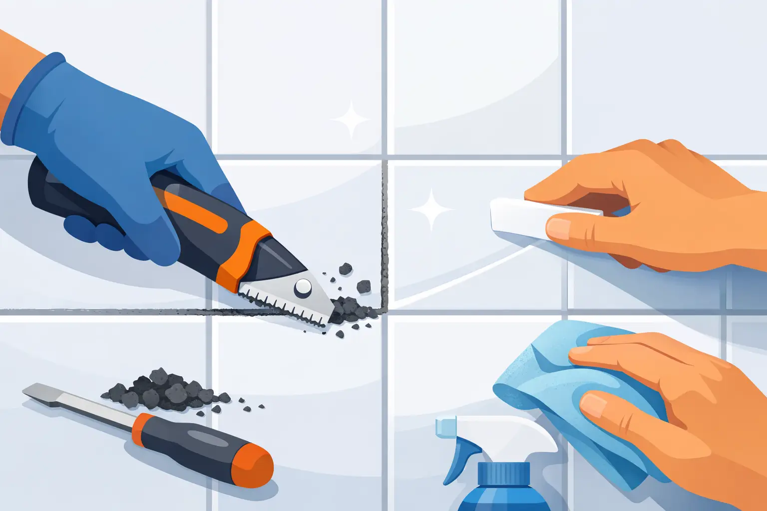 How to Remove Old Grout Without Damaging Your Tiles