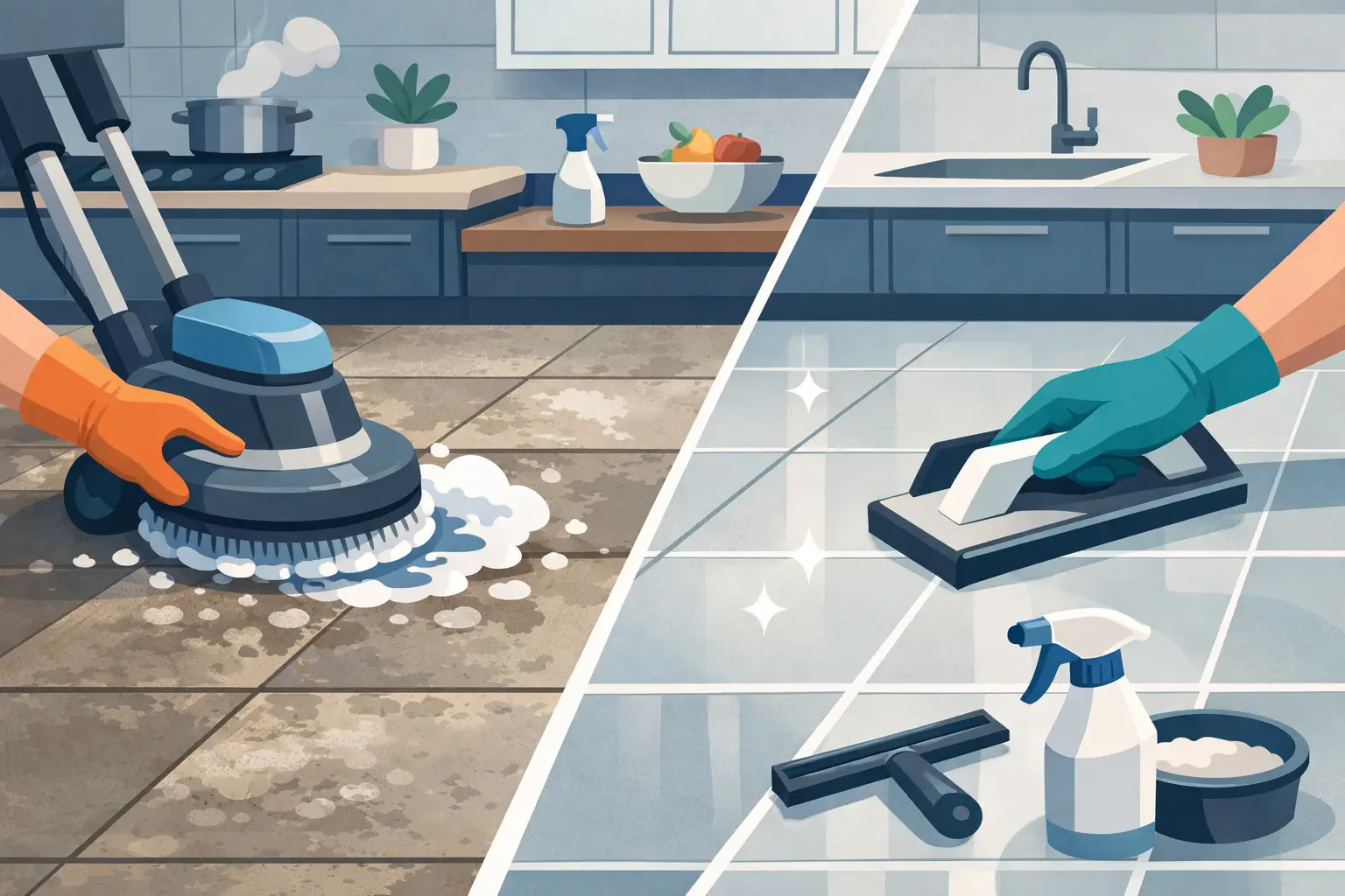 Kitchen Floor Tile Restoration That Lasts