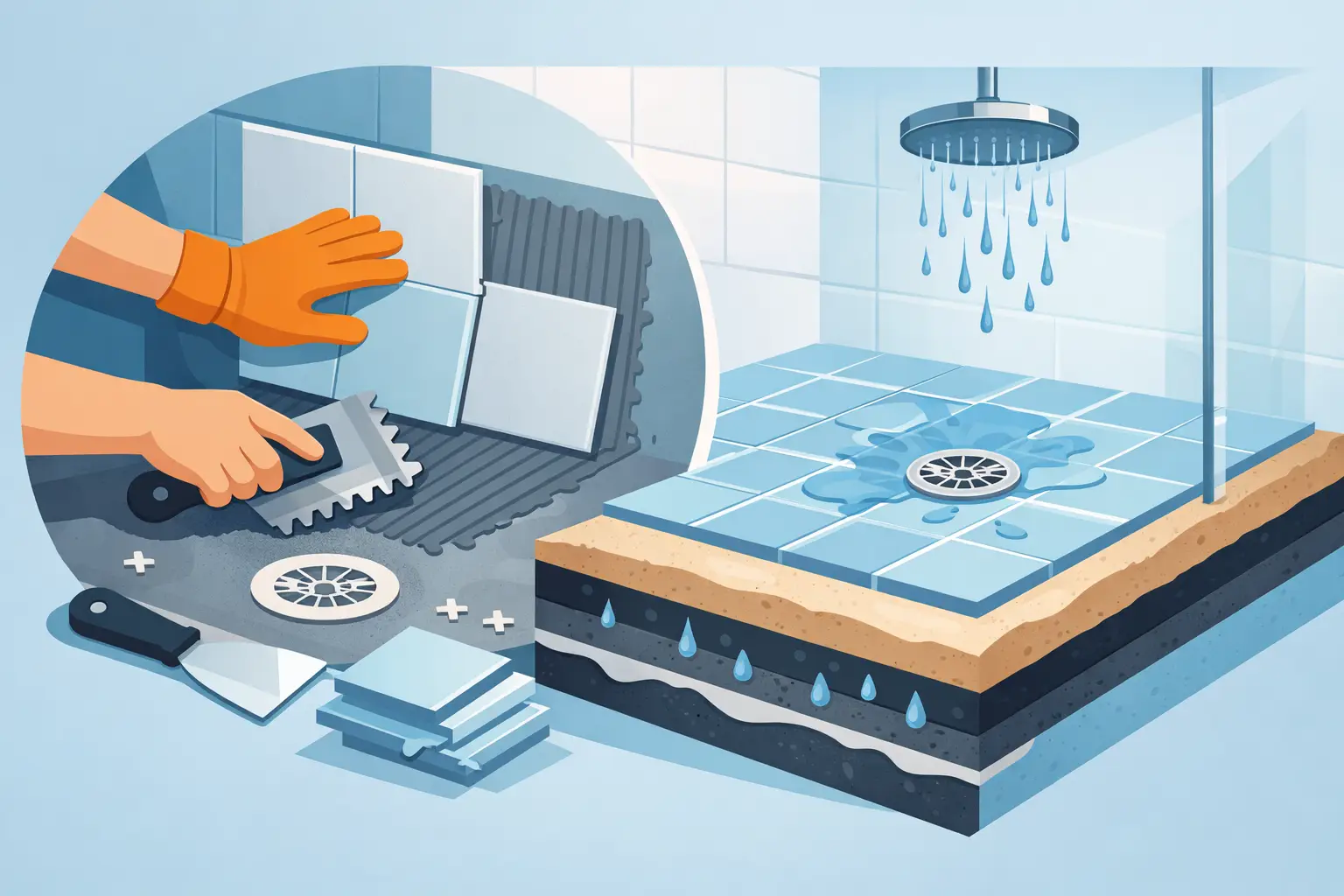 How to Retile a Shower Floor Without Leaks