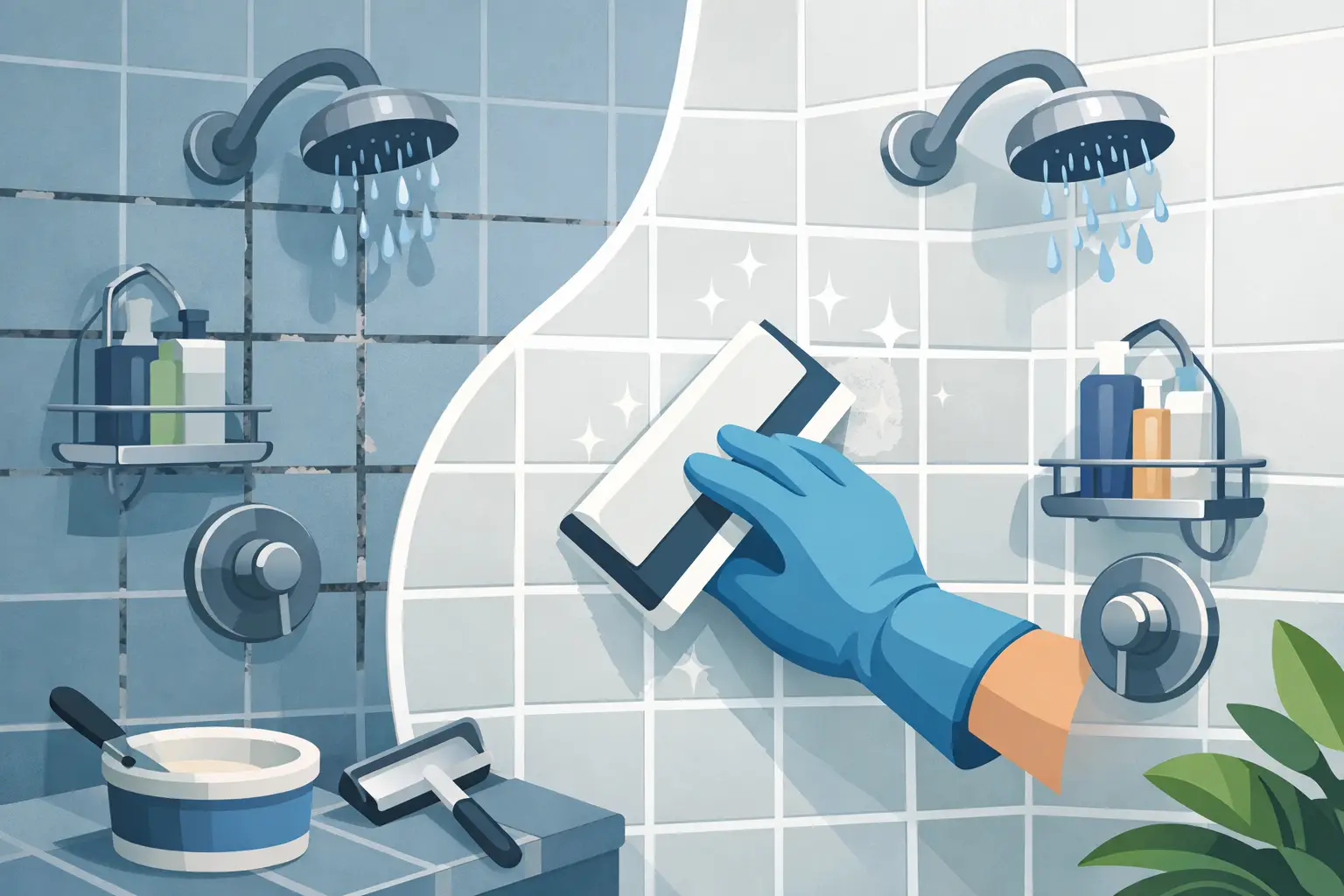 Shower Makeover With Grout Renewal That Lasts
